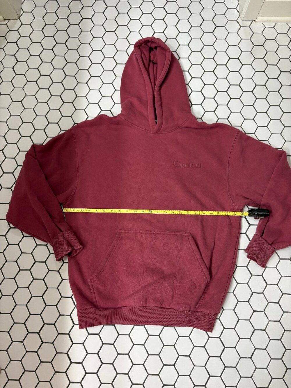 Comfrt Minimalist Hoodie Womens Medium Berry Oversized Sweatshirt